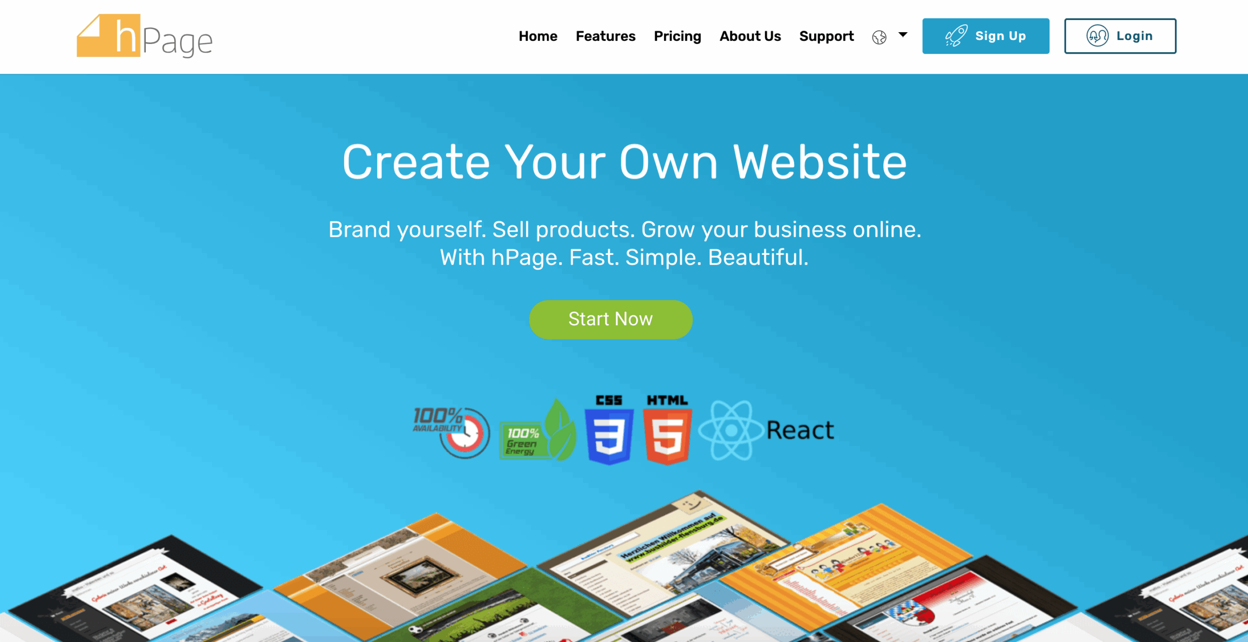 Create Your Own Business Website with hPage